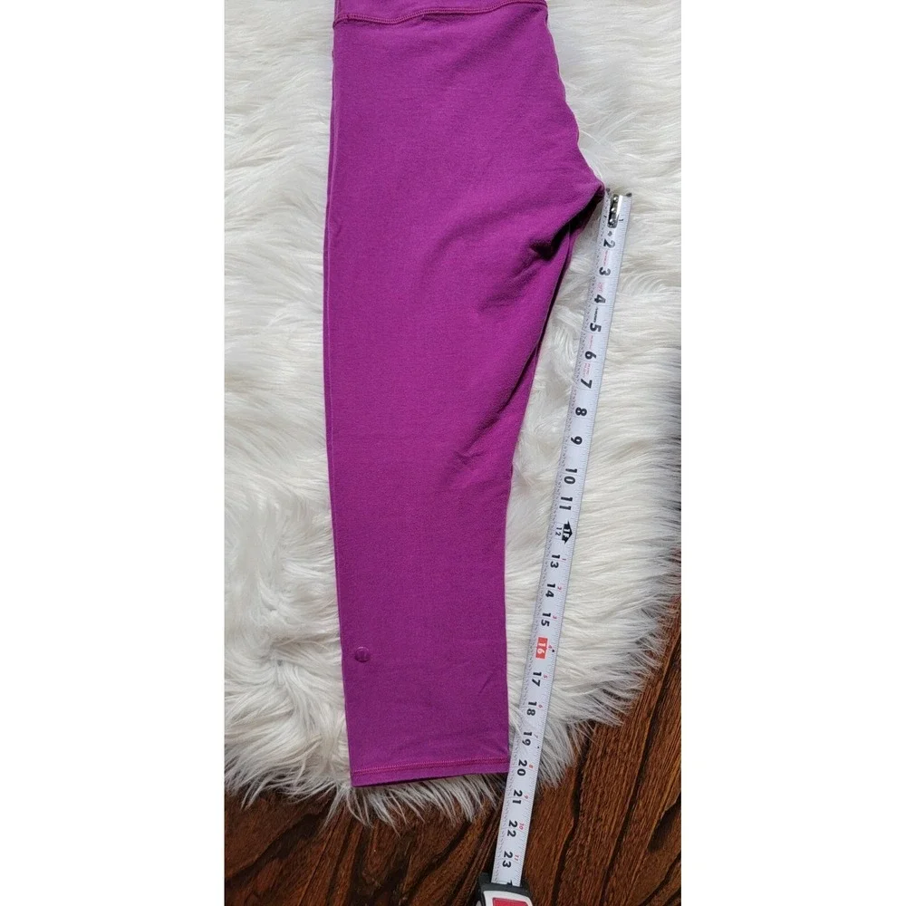 Lululemon Wunder Under Crop Cotton Roll Down Women's size 6 High Rise